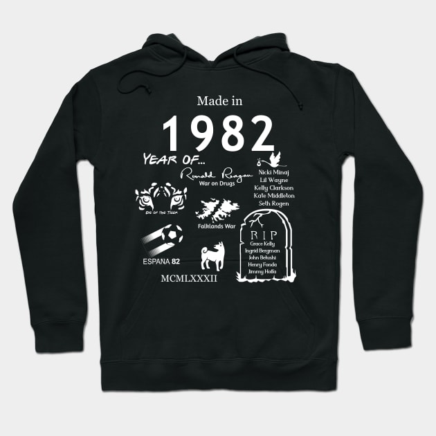 Made in 1982 Hoodie by Jambo Designs